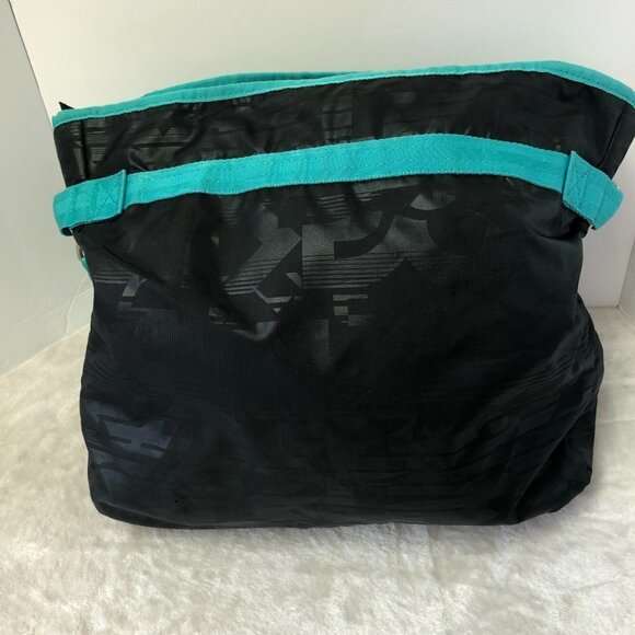 OAKLEY Black & Turquoise Athletic Gym Tote Shoulder Bag - Picture 2 of 16